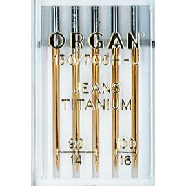 Igły domowe Organ 130/705H  Jeans Titanium  90-100